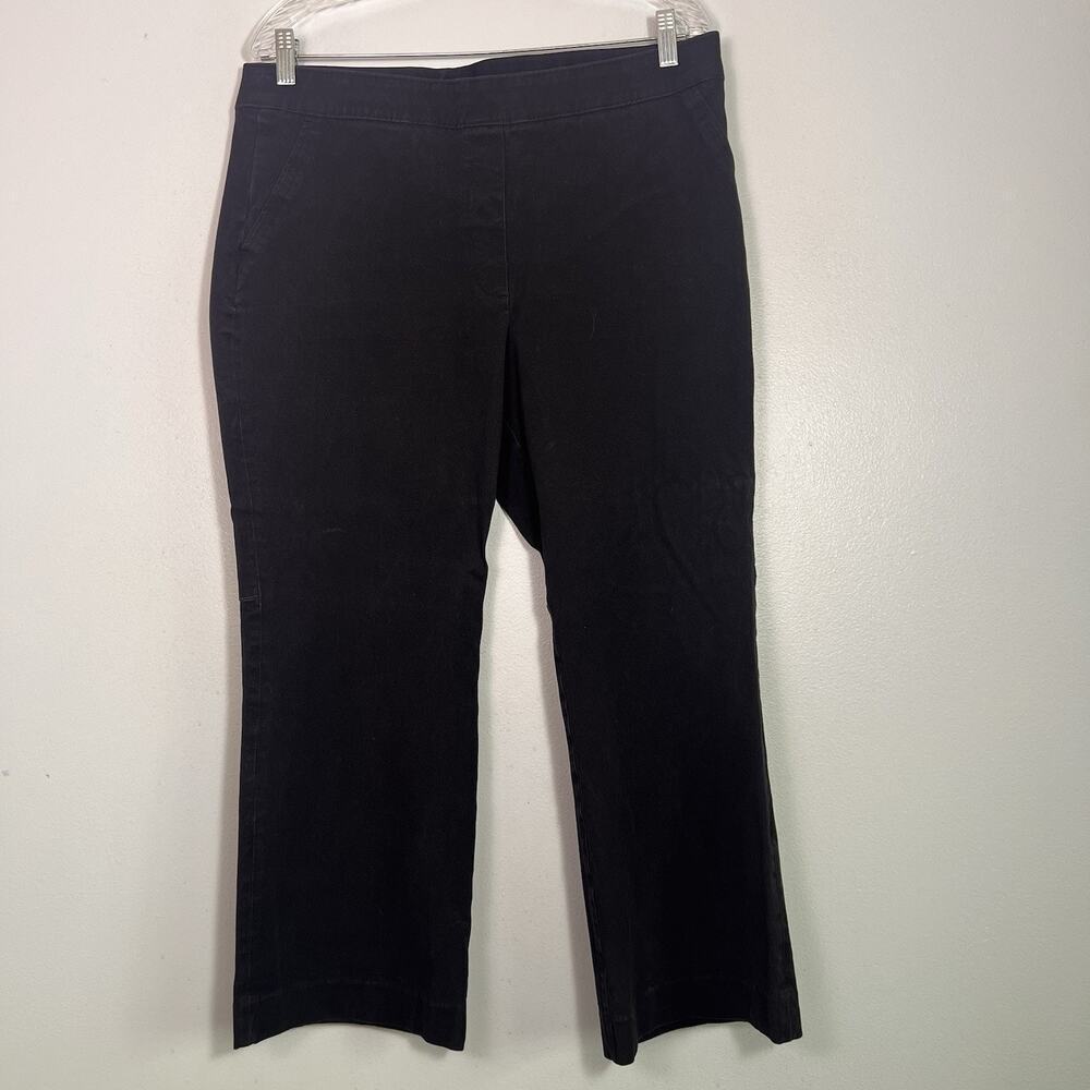 Spanx Womens Sz XL Black Pull On Ankle Pants Slim Straight Stretch Casual Office
